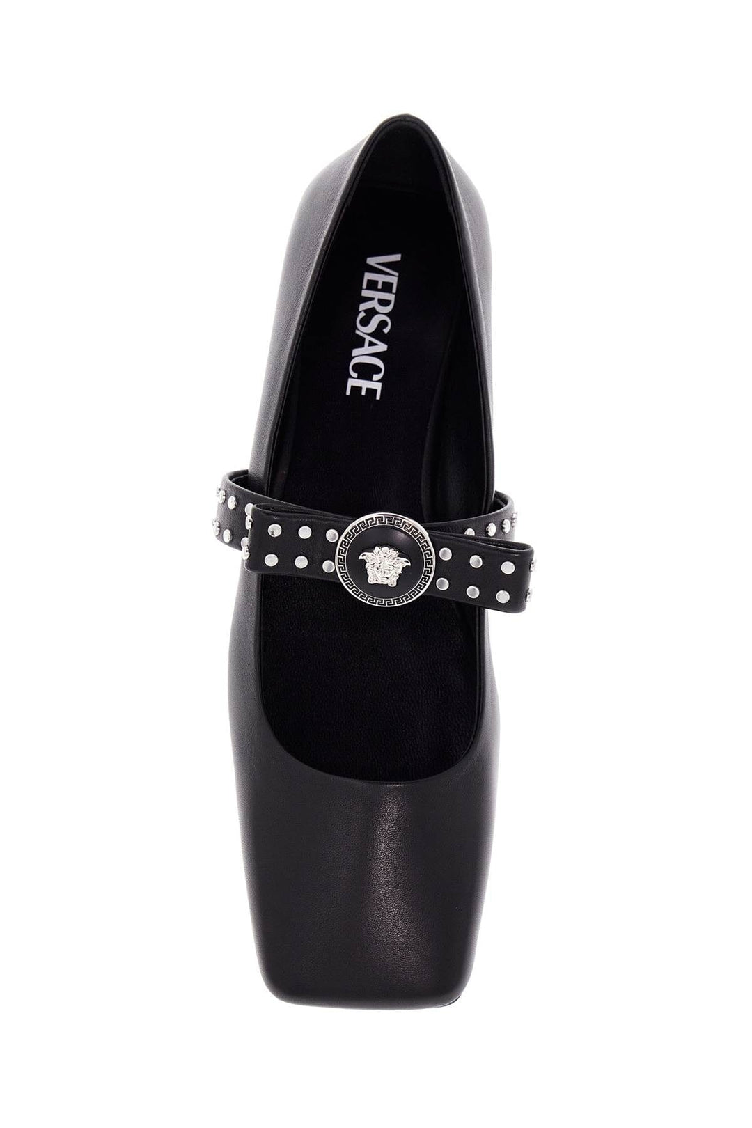 Versace Flat Shoes Versace Gianni Ribbon Studded Baller Versace Gianni Ribbon Studded Baller Brand
