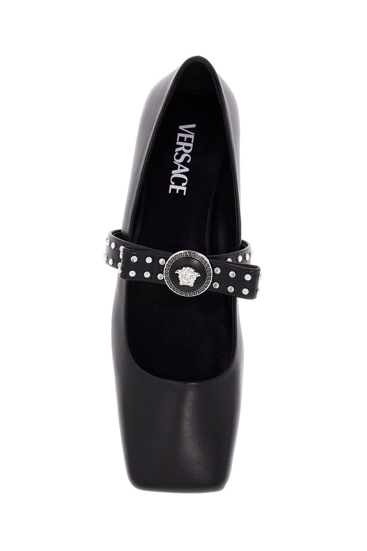 Versace Flat Shoes Versace Gianni Ribbon Studded Baller Versace Gianni Ribbon Studded Baller Brand