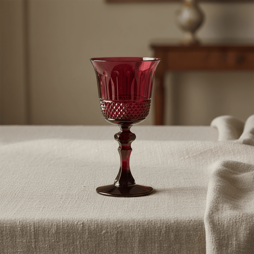 Mario Luca Giusti Nuova Italia Set of 2 Goblet Ruby Brand Goblet