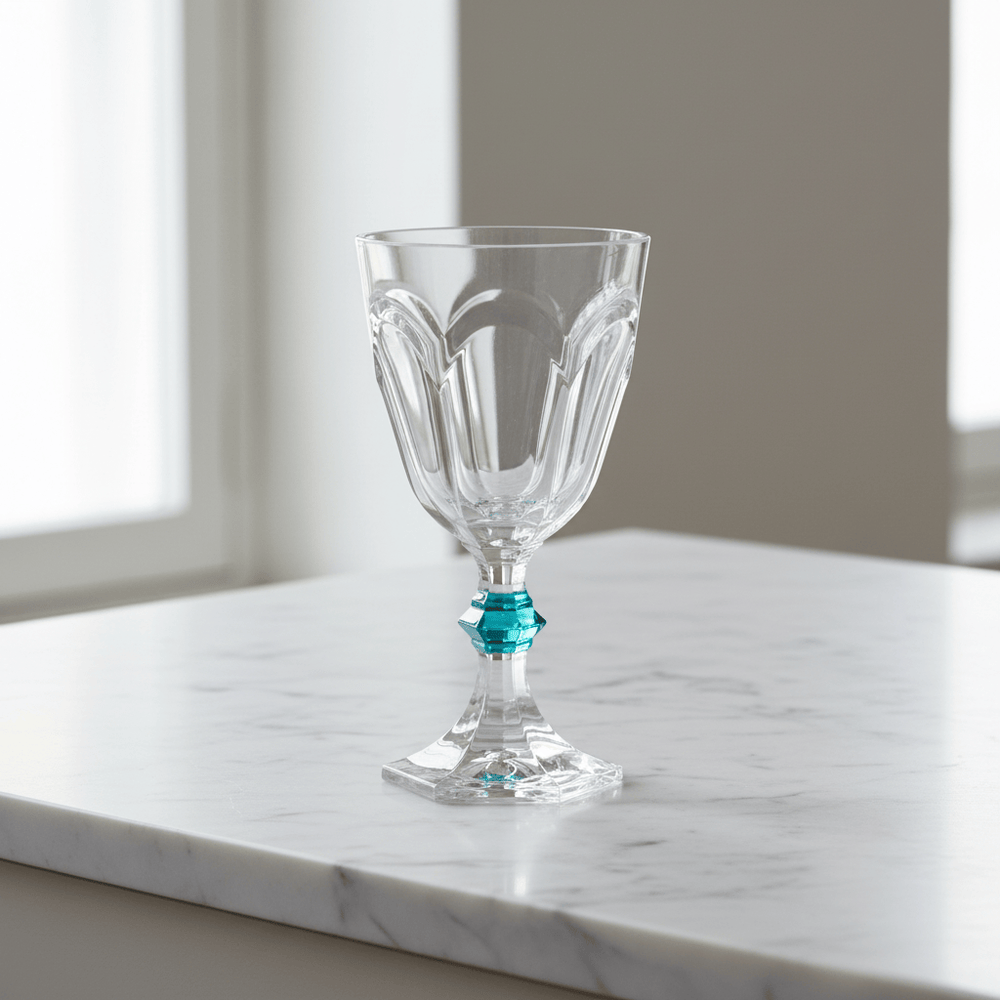 Mario Luca Giusti Rolling Stones Water Glasses Turquoise - Set of 4 Brand Goblet