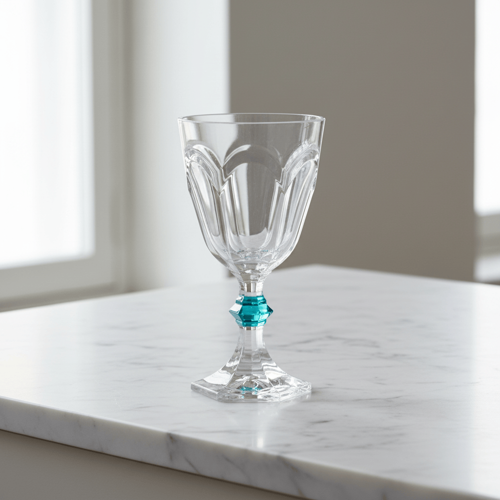 Mario Luca Giusti Rolling Stones Water Glasses Turquoise - Set of 4 Brand Goblet