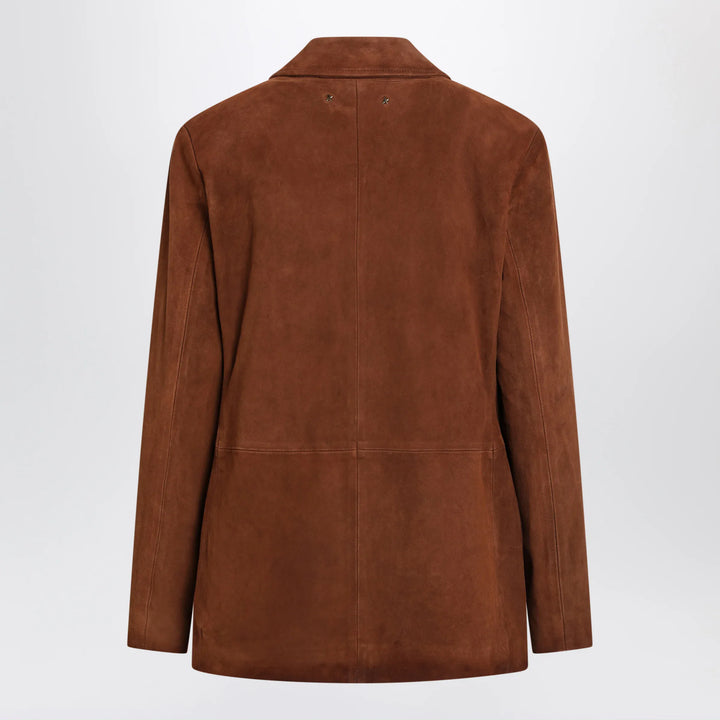 Golden Goose - Robyn suede sheepskin blazer in Cambridge Brown Brand