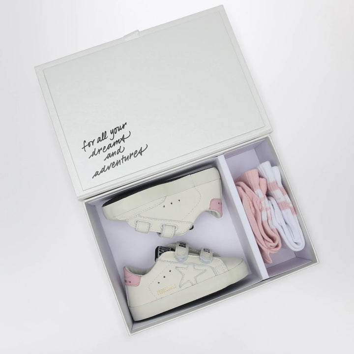 Golden Goose - Set Sneakers Baby School white/pink with socks Brand 16