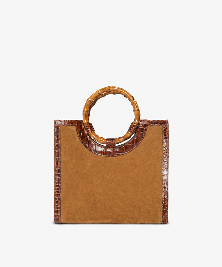 My Style Bags Personalised Bamboo Medium Deluxe Handbag – Tobacco Brand Handbag
