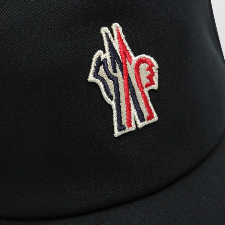 Moncler Grenoble - Black baseball cap with logo patch Brand Hats TU