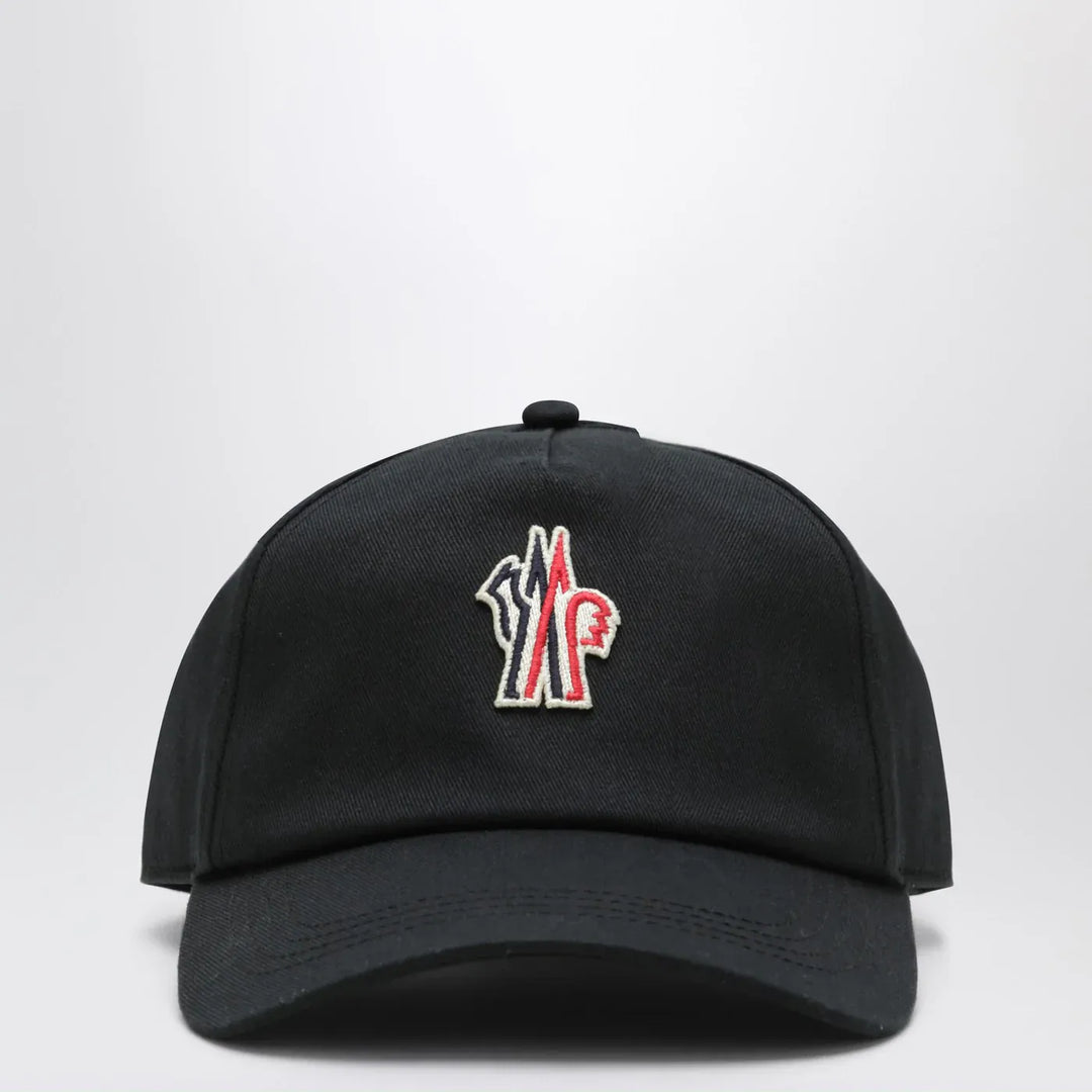 Moncler Grenoble - Black baseball cap with logo patch Brand Hats TU