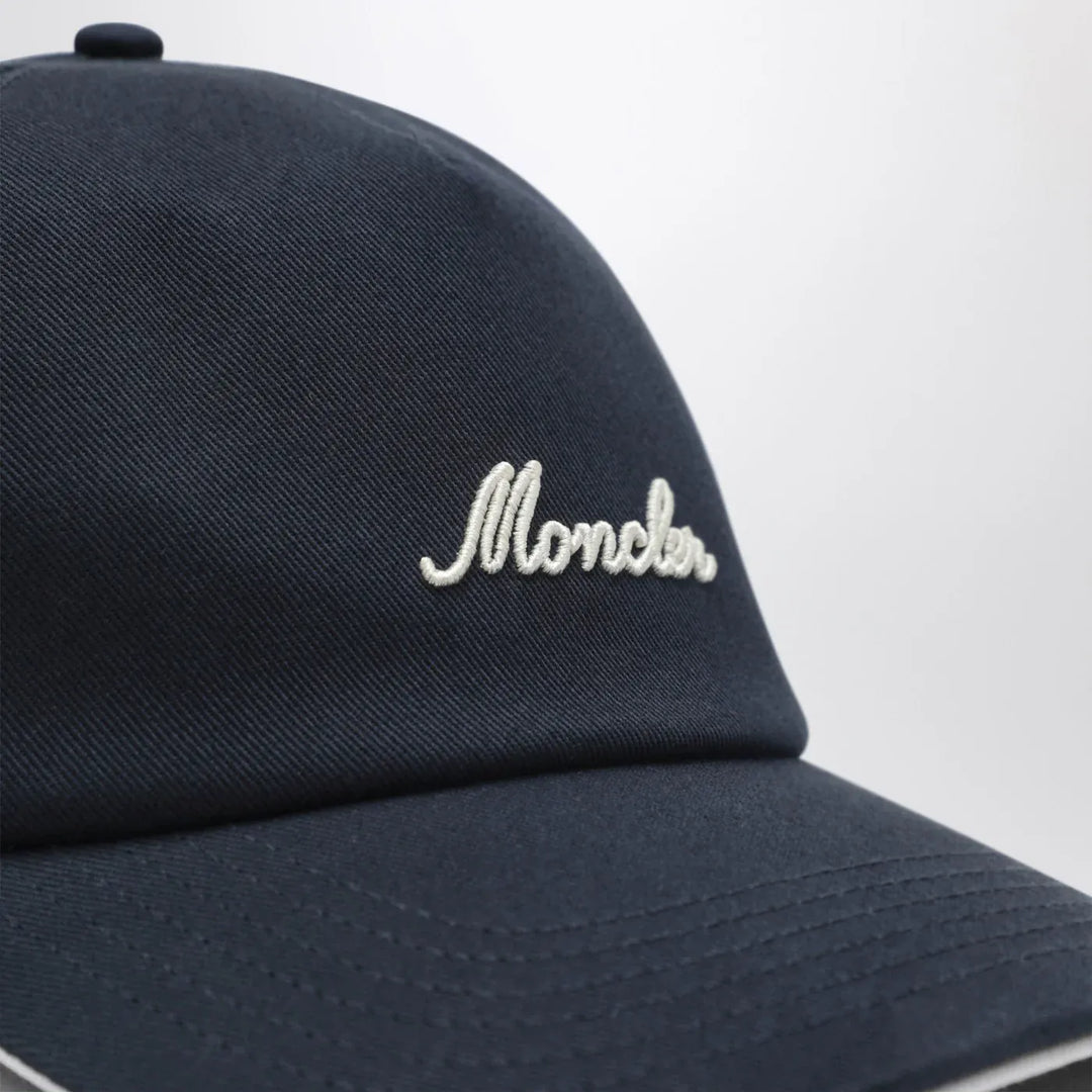 Moncler - Navy baseball cap with embroidered logo Brand Hats TU