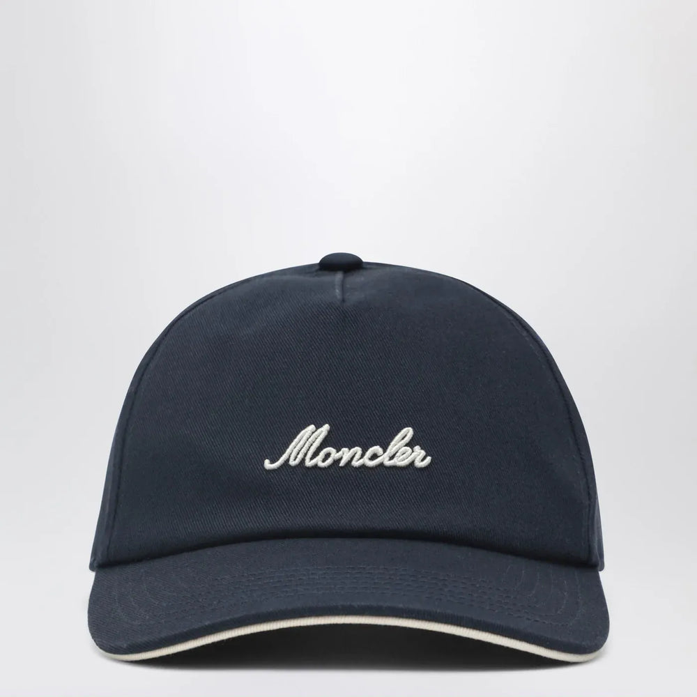 Moncler - Navy baseball cap with embroidered logo Brand Hats TU