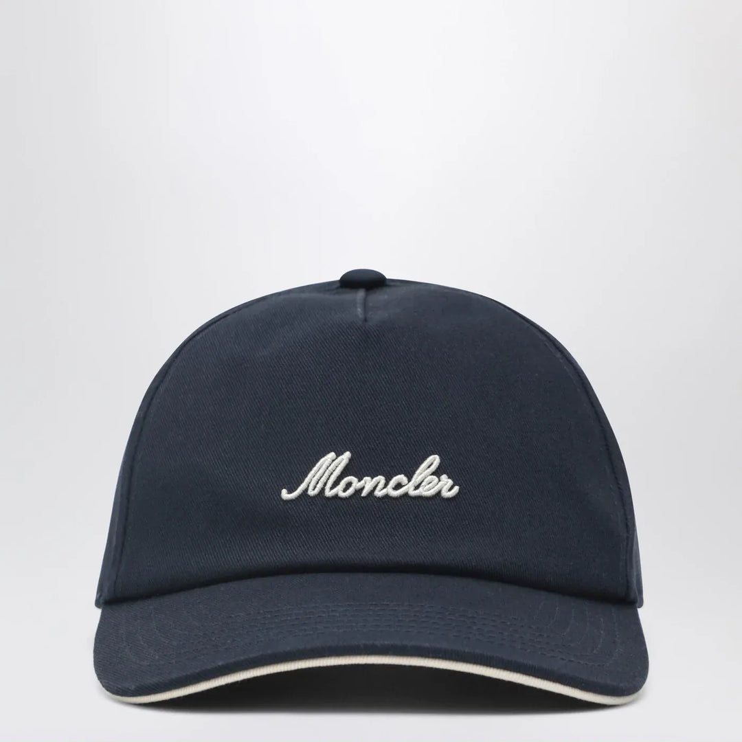 Moncler - Navy baseball cap with embroidered logo Brand Hats TU