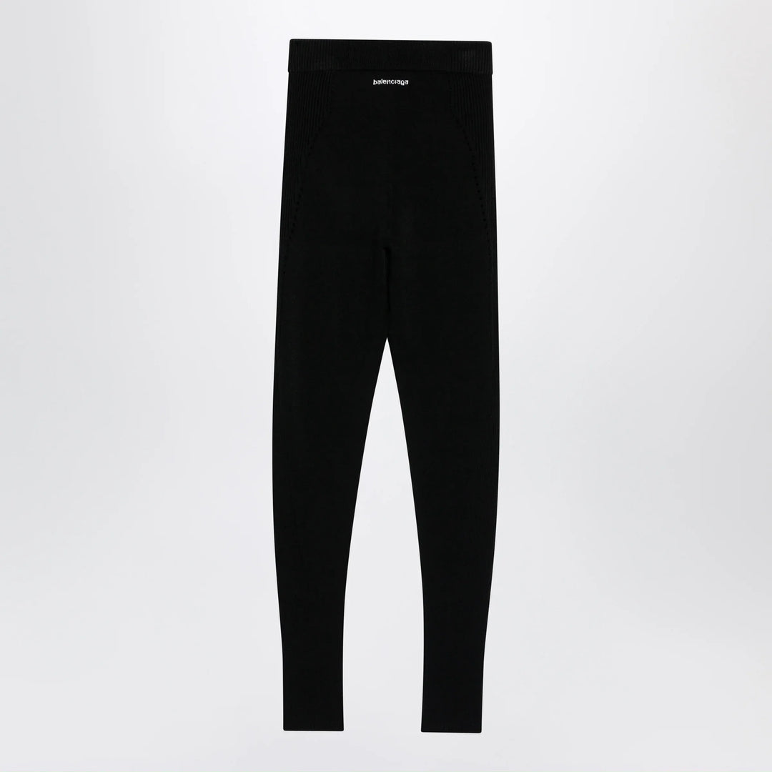 Balenciaga - Black Techwear viscose leggings Brand Hosiery