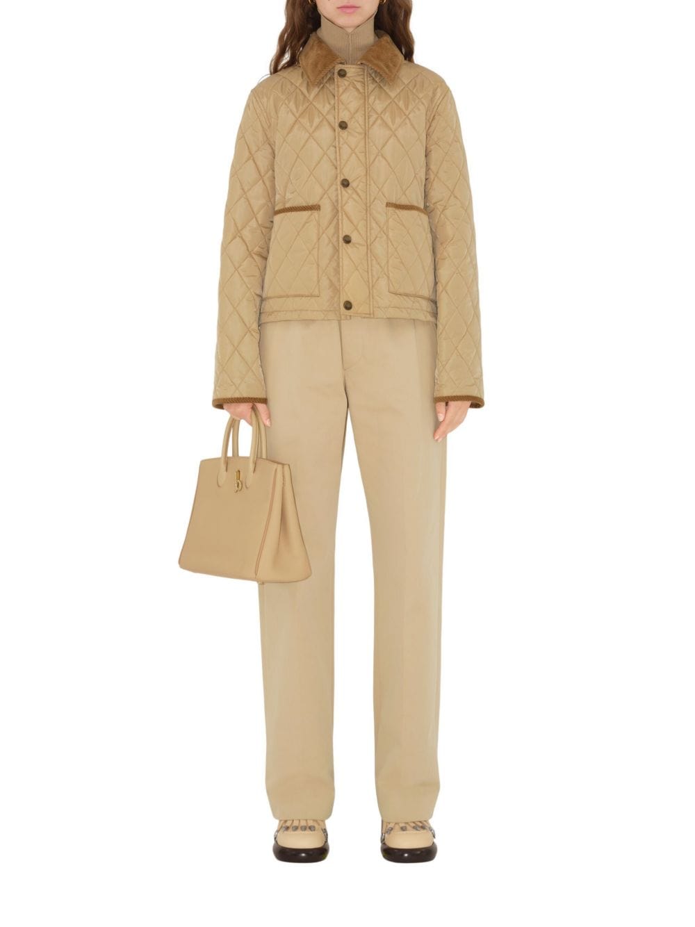 Burberry Jackets Burberry Jackets Beige Burberry Beige Quilted Jacket – Corduroy Collar & Timeless Style | ILG Brand