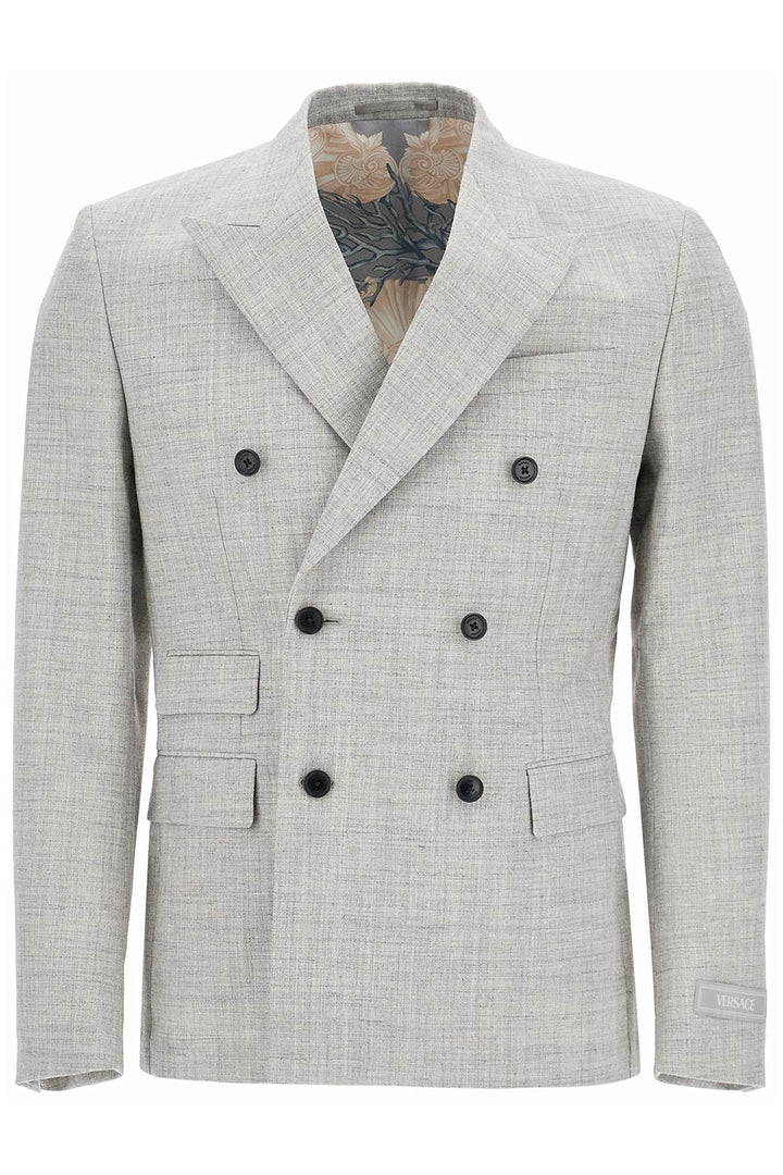 Versace Jackets 48 Versace Double-breasted Wool Blend Blazer Versace Double-breasted Wool Blend Blazer Brand