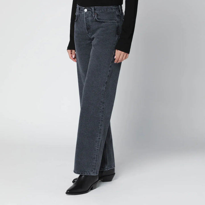 AGOLDE - Black faded-effect jeans Brand Jeans