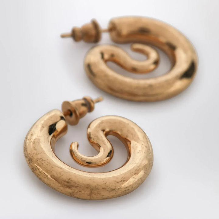PANCONESI - Serpent Hoops Extra Small earrings in gold tone Brand Jewelry TU