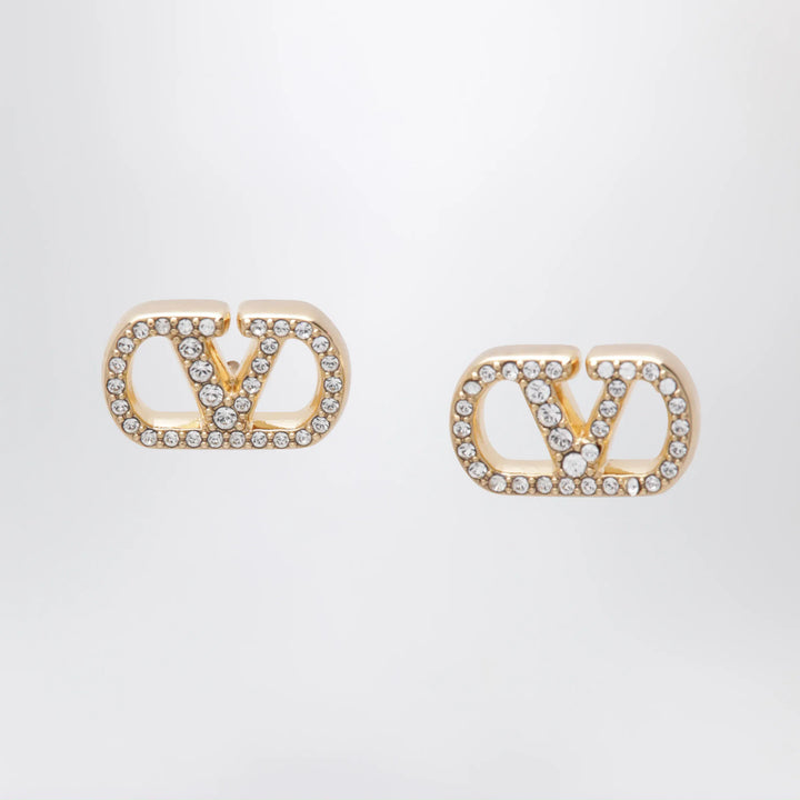 Valentino Garavani - Gold-tone VLogo Signature earrings with Swarovski crystals Brand Jewelry U