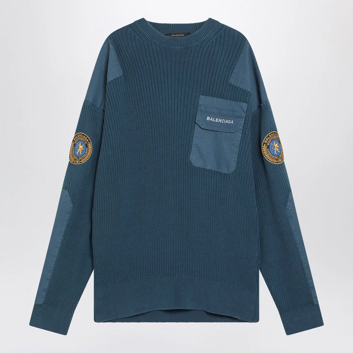 Balenciaga - Blue Uniform Merch cotton jumper Brand Jumper M