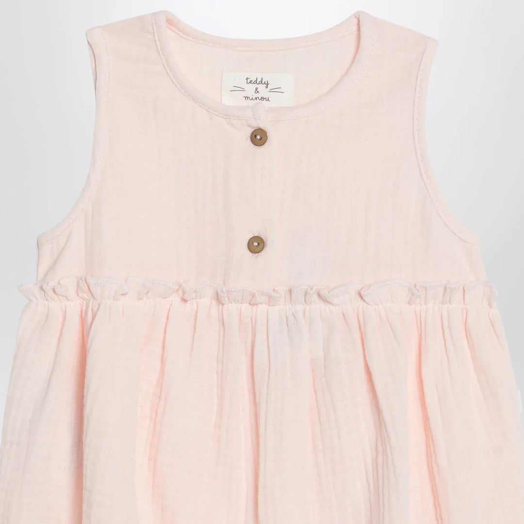 Teddy &amp; Minou - Pink cotton romper Brand Jumpsuits &amp; Rompers 12