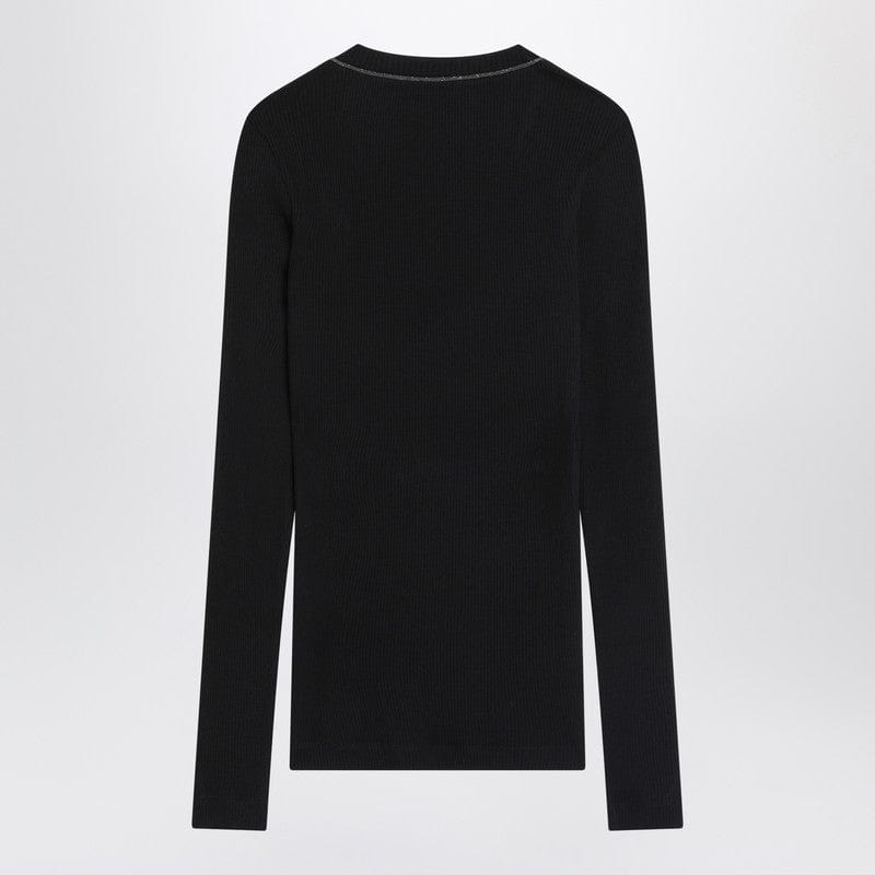 Brunello Cucinelli Knitwear Brunello Cucinelli Blue ribbed wool sweater Brunello Cucinelli Blue ribbed wool sweater Brand