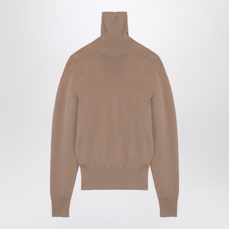 Burberry Knitwear XS Burberry Beige wool turtleneck sweater Burberry Beige wool turtleneck sweater Brand