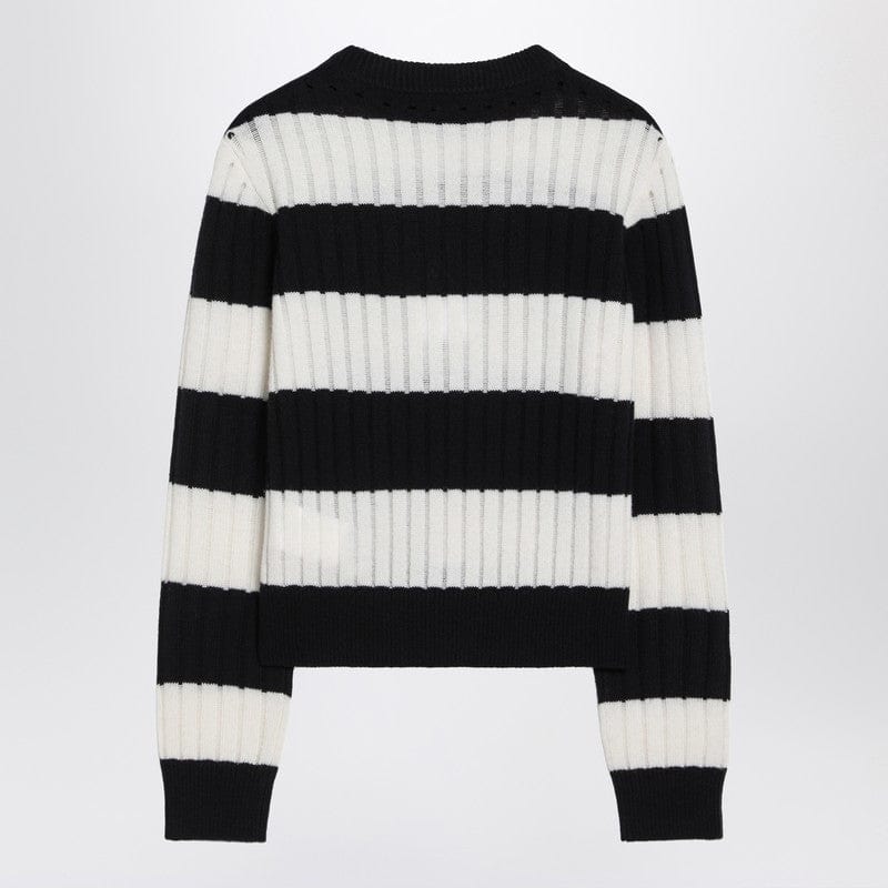 Max Mara Knitwear XS Max Mara Striped crop sweater in wool and cashmere Max Mara Striped crop sweater in wool and cashmere Brand