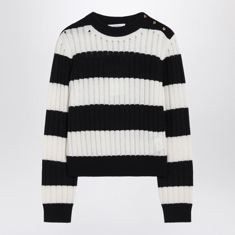 Max Mara Knitwear XS Max Mara Striped crop sweater in wool and cashmere Max Mara Striped crop sweater in wool and cashmere Brand