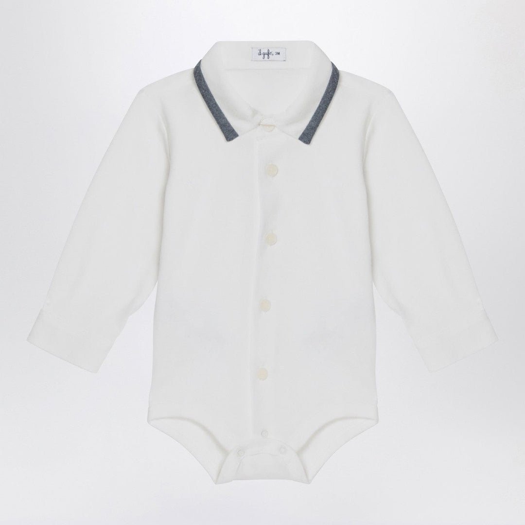 Leotards &amp; Unitards 12 Il Gufo - Milk-white cotton shirt bodysuit Brand