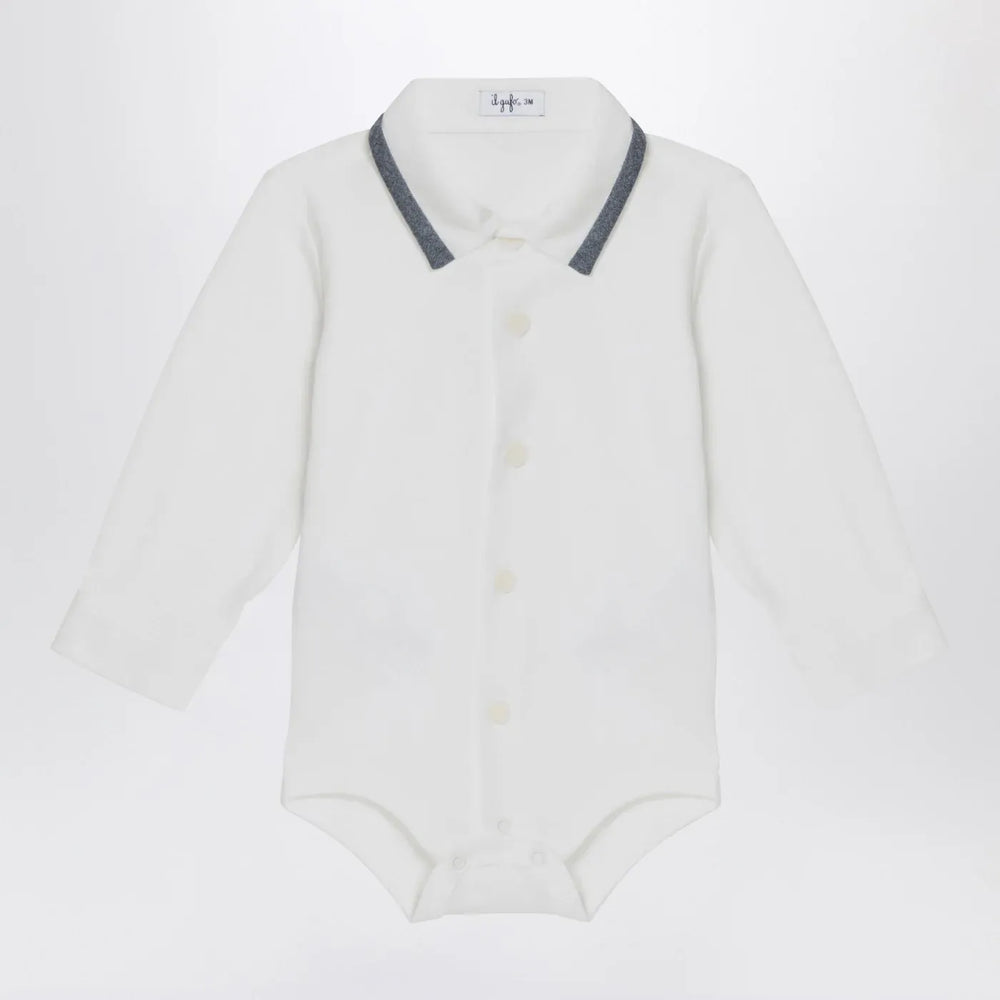 Il Gufo - Milk-white cotton shirt bodysuit Brand Leotards & Unitards 12