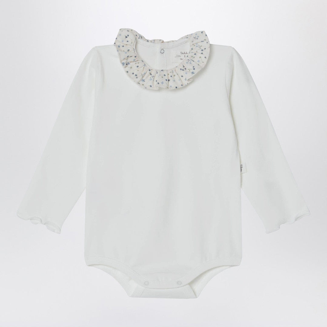 Leotards &amp; Unitards Teddy &amp; Minou - White bodysuit with neckline and floral print Brand