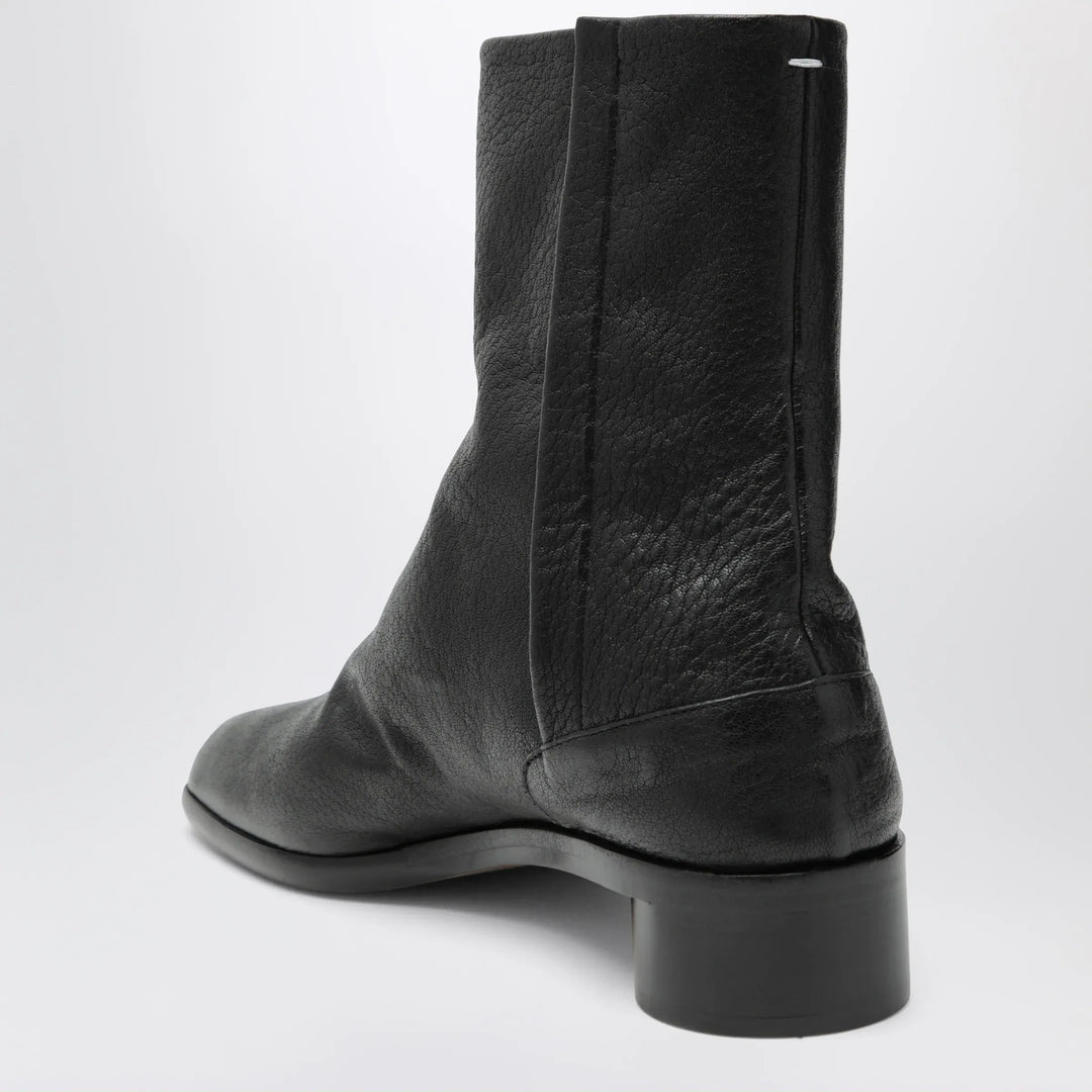 Maison Margiela - Tabi leather ankle boots in black Brand