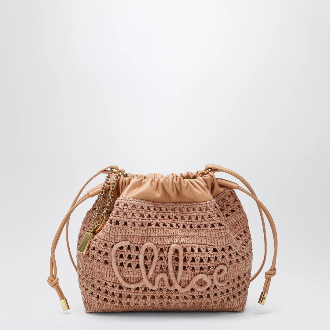 Chloé - Mini Summer Banana drawstring raffia bag in beige Brand Mini Bag U