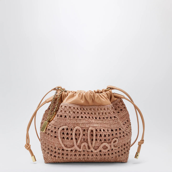 Chloé - Mini Summer Banana drawstring raffia bag in beige Brand Mini Bag U