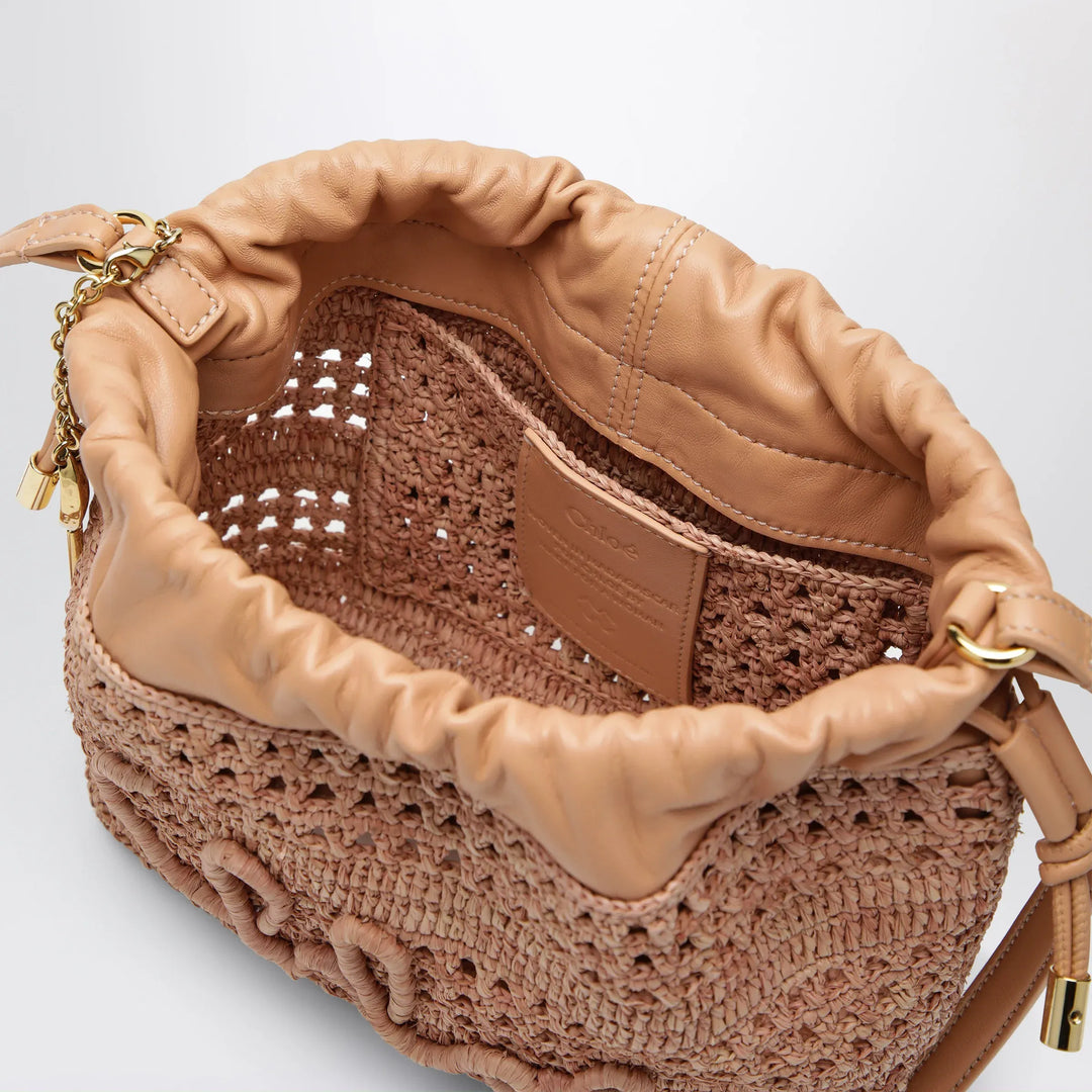 Chloé - Mini Summer Banana drawstring raffia bag in beige Brand Mini Bag U