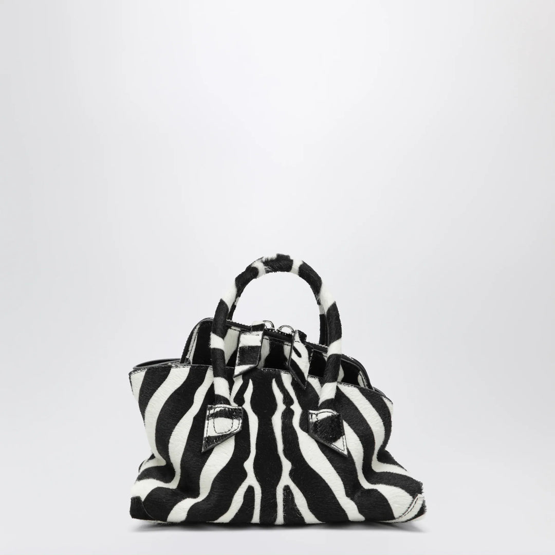 The Attico - La Passeggiata Mini bag in black and white pony hair leather Brand Mini Bag U