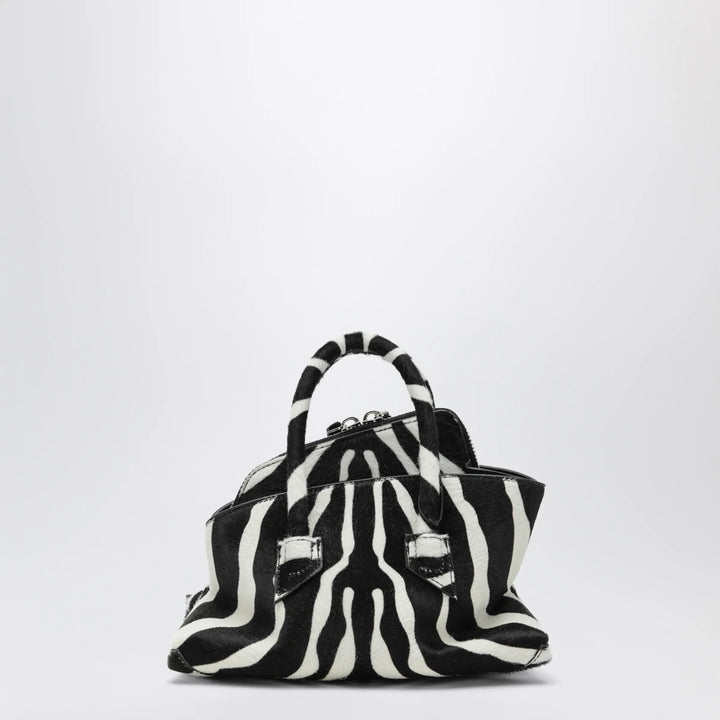 The Attico - La Passeggiata Mini bag in black and white pony hair leather Brand Mini Bag U