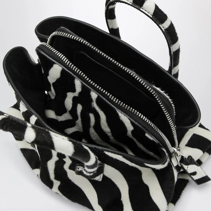The Attico - La Passeggiata Mini bag in black and white pony hair leather Brand Mini Bag U