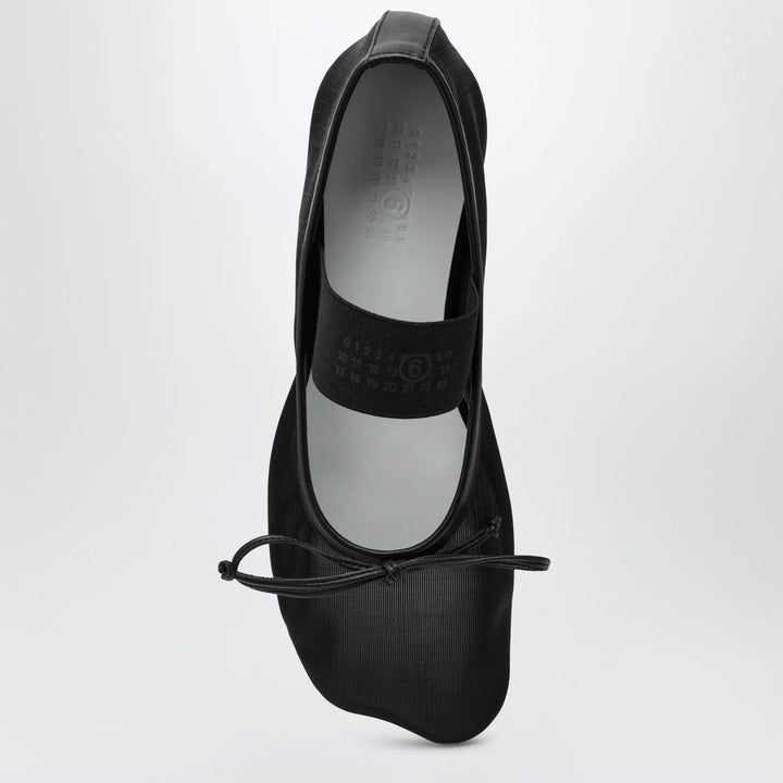 MM6 Maison Margiela - Numeric Anatomic ballerina flats in nylon and leather black Brand