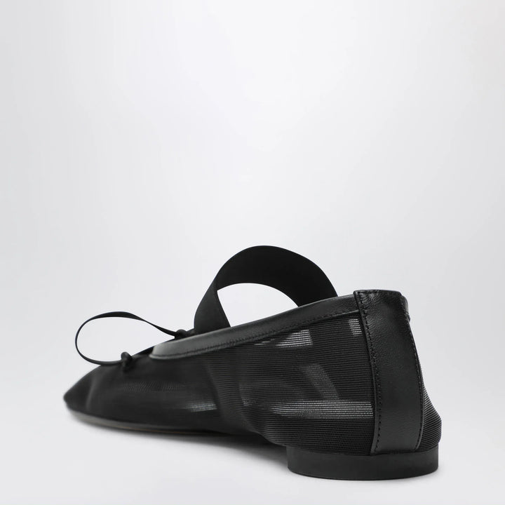 MM6 Maison Margiela - Numeric Anatomic ballerina flats in nylon and leather black Brand