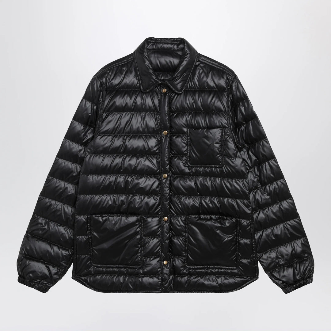 Moncler - Black Fouine Down Shirt Jacket Brand 1
