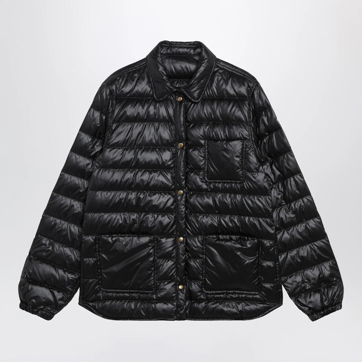 Moncler - Black Fouine Down Shirt Jacket Brand 1
