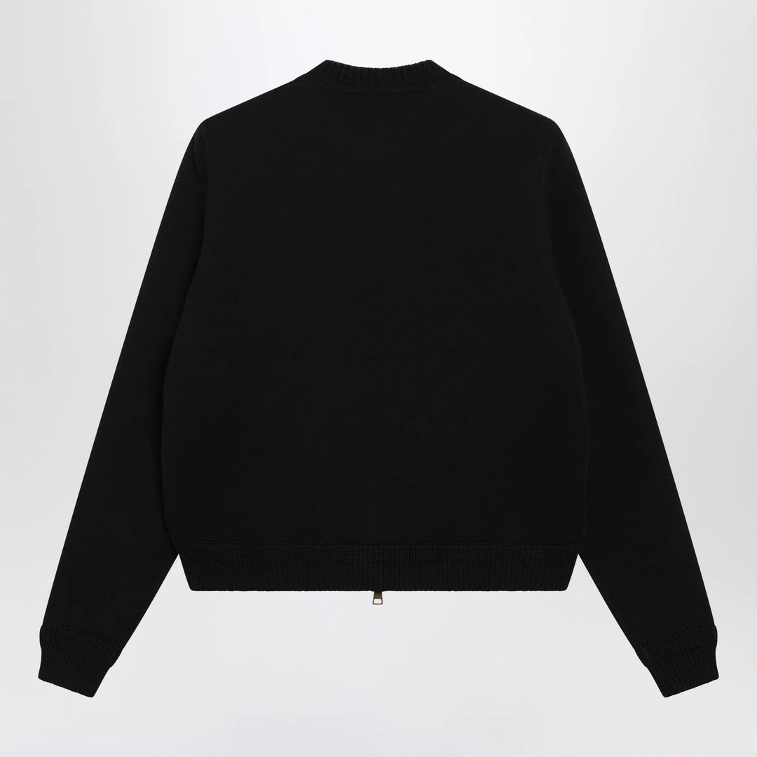Moncler - Black padded zip-up sweatshirt Brand