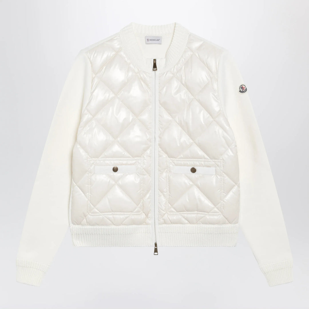 Moncler - White padded zip-up sweatshirt Brand S