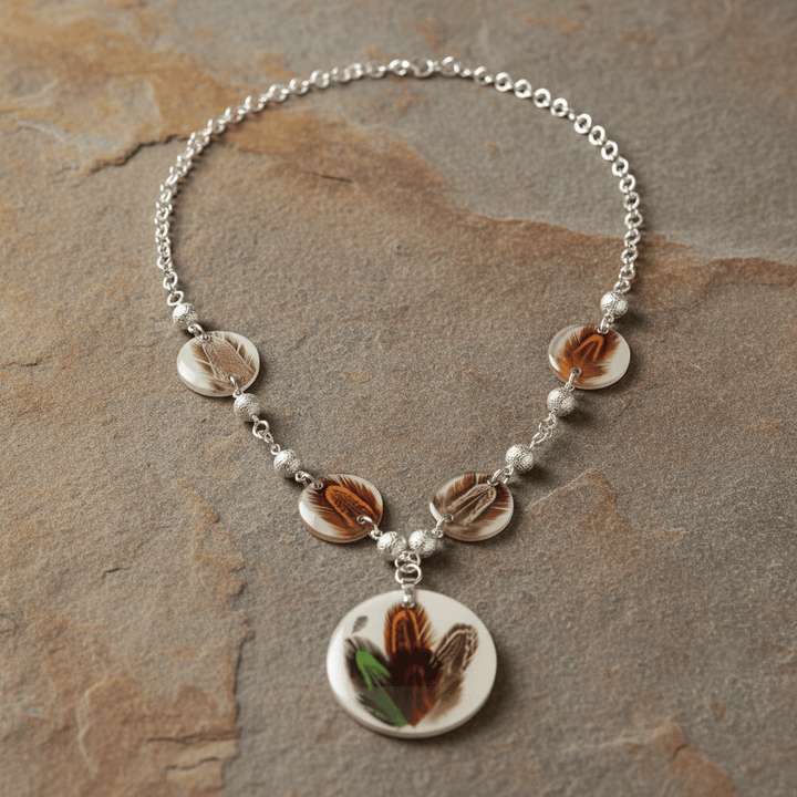 Antonella Piacenti Piuma Necklace Pendants 925 Silver Brand Necklace
