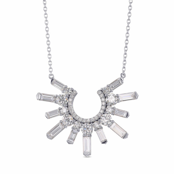AURORA - Diamond Pendant Brand Necklace