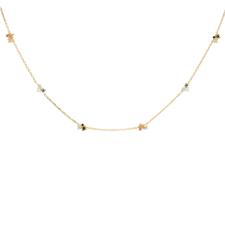 PDPaola Necklace PDPaola La Palette 18k Gold Necklace With Coloured Stones Brand