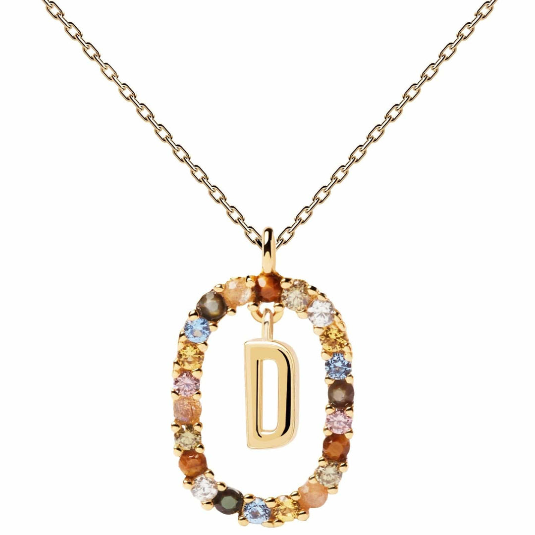 PDPaola Necklace PDPaola Letter 18k Gold Necklace D Brand