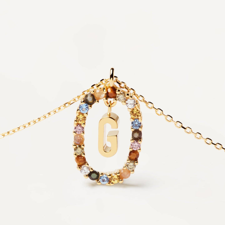 PDPaola Necklace PDPaola Letter 18k Gold Necklace G Brand