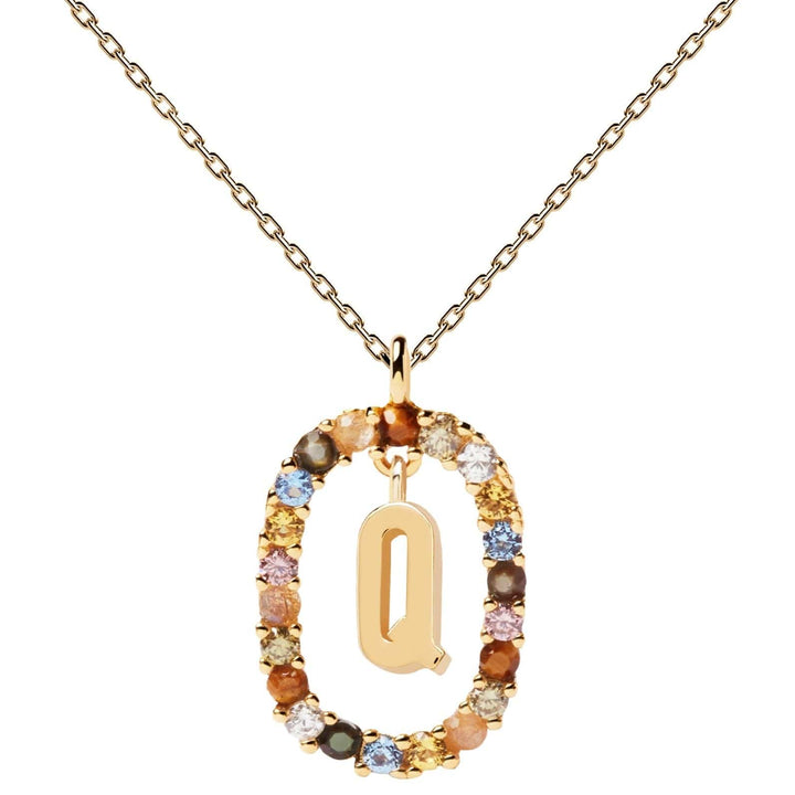 PDPaola Necklace PDPaola Letter 18k Gold Necklace Q Brand