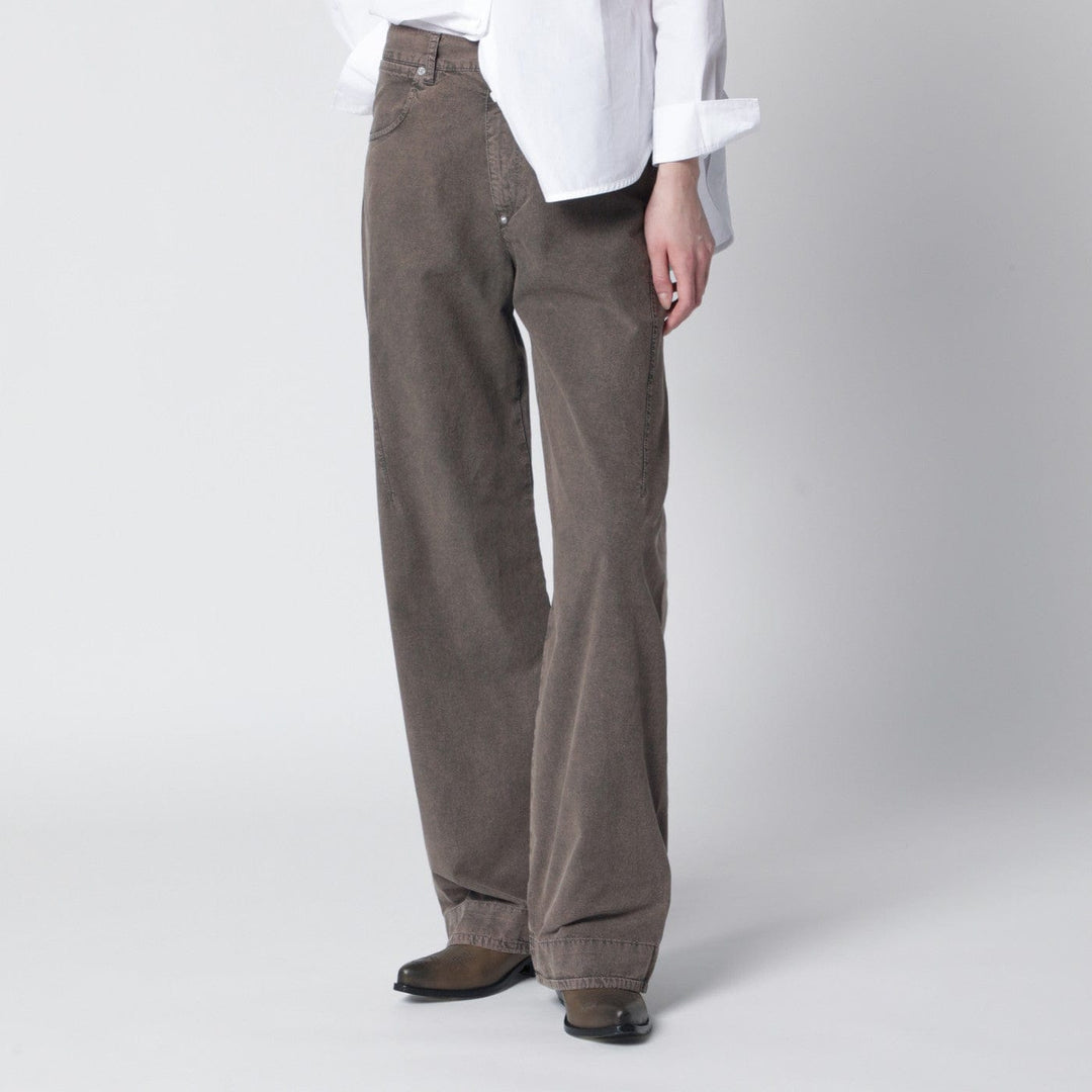 Pants 6397 - Washed olive green wide-leg jeans Brand