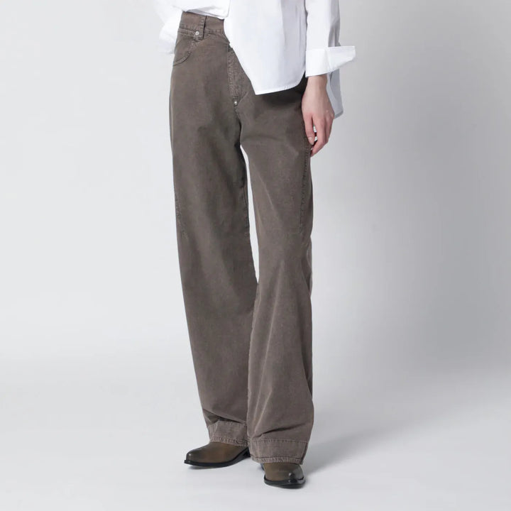 6397 - Washed olive green wide-leg jeans Brand Pants 25