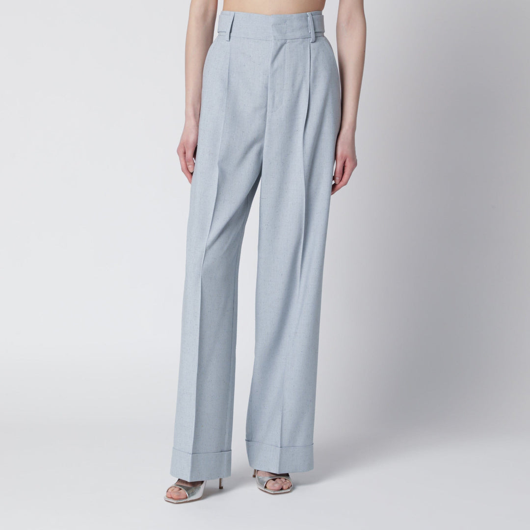 Pants Alberta Ferretti - Light blue trousers in viscose blend Brand